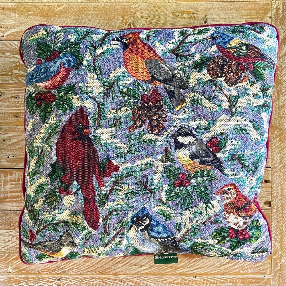 vintage✨Goodwin Weavers Bird Pillow ~approx 17”